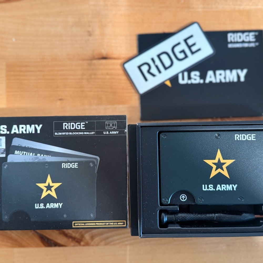 Ridge U.S. Army Black Key & Card Holder